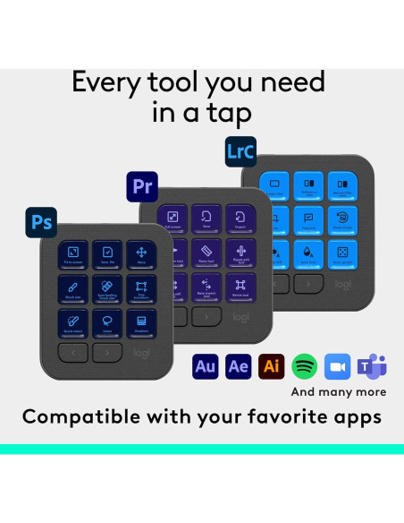 Consola Creativa Logitech MX - 9 Teclas LCD Personalizables Consola Creativa Logitech MX - 9 Teclas LCD Personalizables