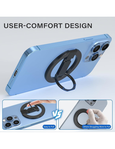 Soporte Magnético para Teléfono Qiruicomy MagSafe Negro