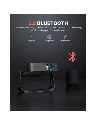 Proyector Portátil VOPLLS R1 550 ANSI 1080P WiFi y Bluetooth