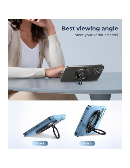 Soporte de Anillo Magnético AREDAN para iPhone MagSafe Negro Soporte de Anillo Magnético AREDAN para iPhone MagSafe Negro