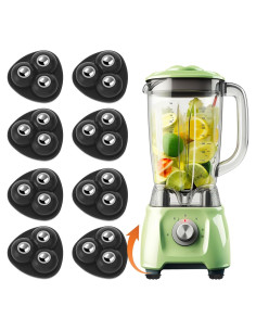 8 Ruedas Mini Giratorias Prasacco para Electrodomésticos Negros