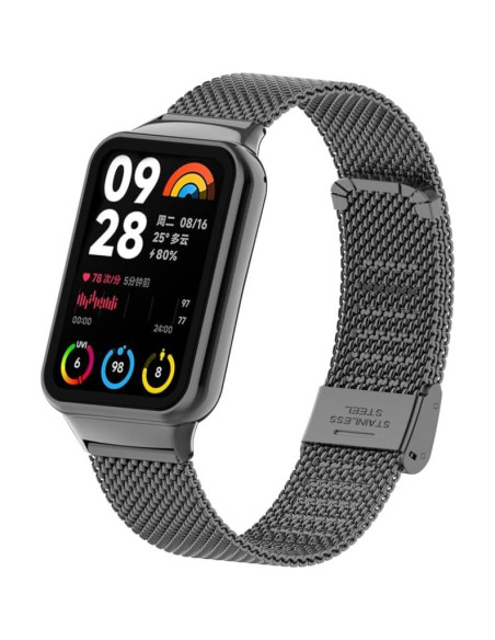 Correa de Metal para Xiaomi Mi Band 8 Pro - Ajustable 18mm Correa de Metal para Xiaomi Mi Band 8 Pro - Ajustable 18mm