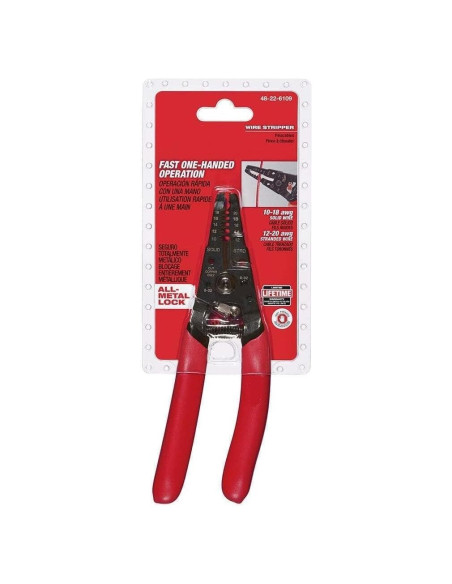 Pelacables Profesional Milwaukee 48-22-6109 18 cm Acero Rojo Pelacables Profesional Milwaukee 48-22-6109 18 cm Acero Rojo