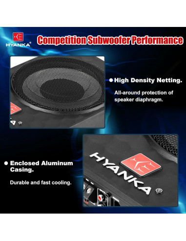 Subwoofer H YANKA SODA-10ASW 480W 25,4 cm Bajo Asiento
