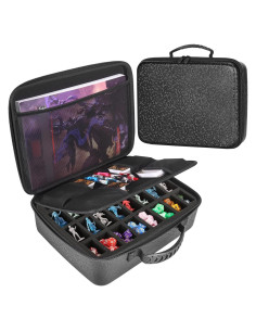 Estuche de Dados DND Mumlicha Negro para Miniaturas RPG