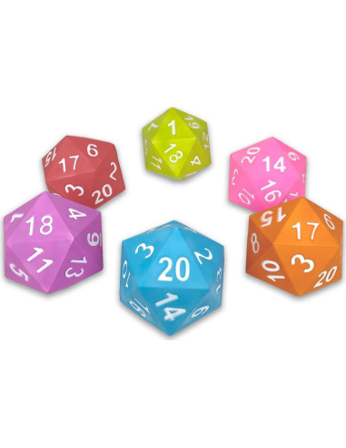KESS Dado Gigante D20 de Espuma Azul para RPG - 15,24 cm