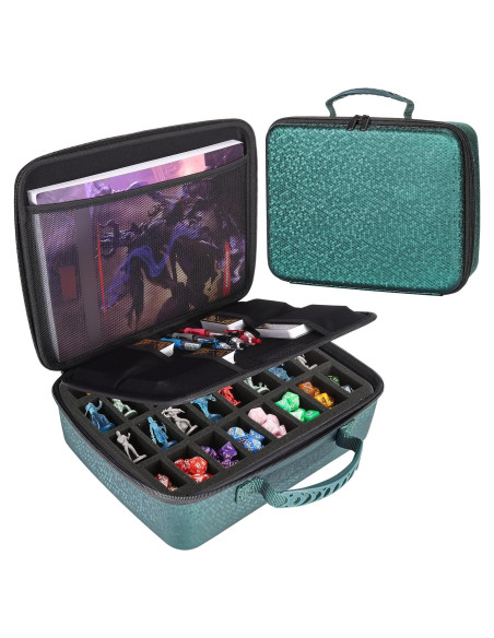 Estuche de Transporte para Dados DND Mumlicha Verde 33x24cm Estuche de Transporte para Dados DND Mumlicha Verde 33x24cm