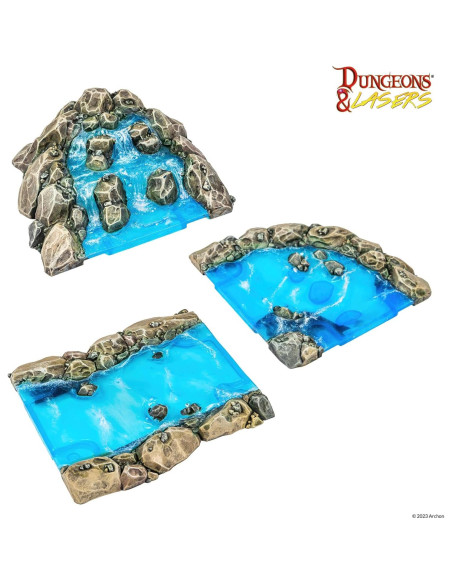 Terreno Modular de Río Archon Studio - 8 Piezas Efecto Agua Terreno Modular de Río Archon Studio - 8 Piezas Efecto Agua