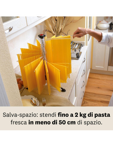 MARCATO Soporte Secado Pasta Plegable 0,91 kg Transparente