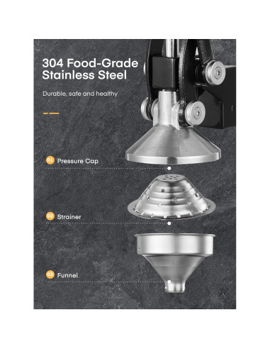 Exprimidor Manual FOHERE de Cítricos 400ml Acero Inoxidable