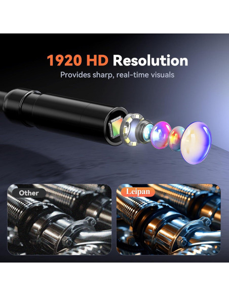 Cámara Endoscópica 4.3" HD IP67 con Luz LED Ajustable Cámara Endoscópica 4.3" HD IP67 con Luz LED Ajustable