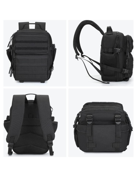 Mochila Táctica Mini Huntvp 9L Impermeable Negra Mochila Táctica Mini Huntvp 9L Impermeable Negra