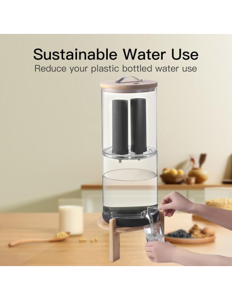 Dispensador de Agua FACHIOO de Vidrio 8.5L con Filtros Dispensador de Agua FACHIOO de Vidrio 8.5L con Filtros