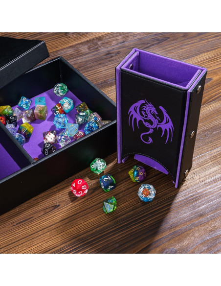 Caja de Almacenamiento D&D KSNDie 4 en 1 Púrpura Caja de Almacenamiento D&D KSNDie 4 en 1 Púrpura