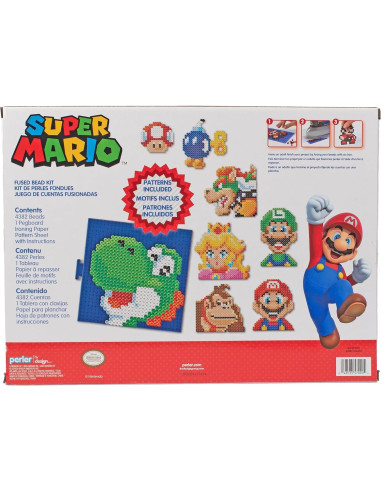 Kit Perler Super Mario Deluxe 4385 piezas y 8 patrones