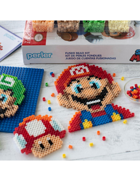 Kit Perler Super Mario Deluxe 4385 piezas y 8 patrones Kit Perler Super Mario Deluxe 4385 piezas y 8 patrones