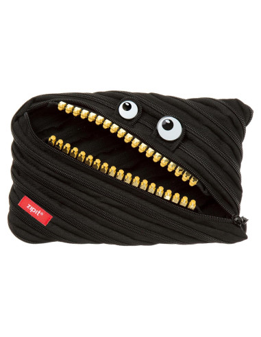 Estuche Jumbo ZIPIT Grillz Negro para Lápices y Accesorios