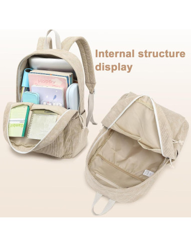 Mochila Escolar LEDAOU para Niñas 3 en 1 con Almuerzo