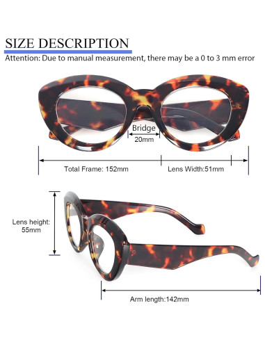 Gafas de Lectura MMOWW Ojo de Gato 3 Pares Bloqueo Luz Azul
