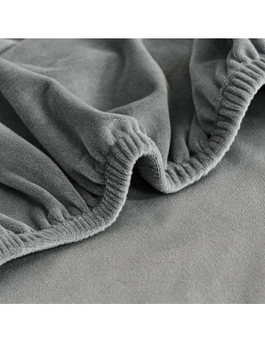 Funda de Sillón con Alas MIFXIN 2 Piezas Terciopelo Gris