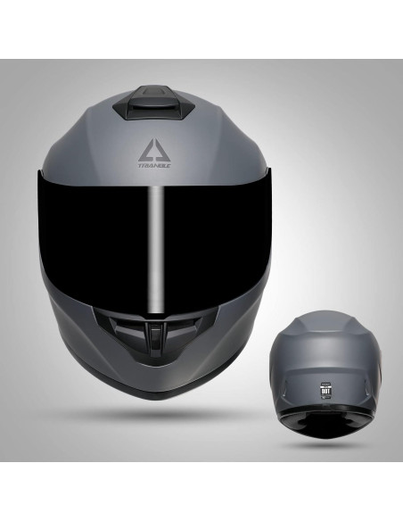 Casco Integral TRIANGLE TFF15-MB-VS Gris Mate XL Casco Integral TRIANGLE TFF15-MB-VS Gris Mate XL