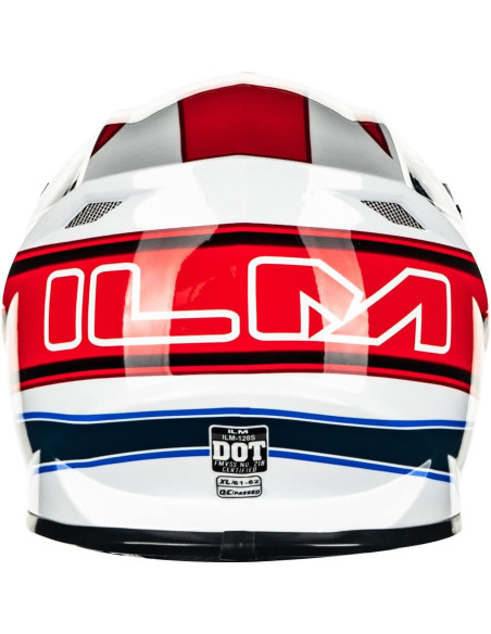 Casco de Motocross ILM 128S Adulto-Mediano Rojo Azul Casco de Motocross ILM 128S Adulto-Mediano Rojo Azul