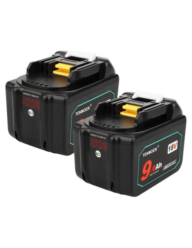 Batería de Reemplazo 18V 9.0Ah TENMOER Paquete de 2