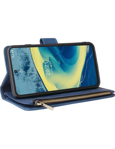 Funda de Cartera Asuwish para Nokia XR20 5G Azul con Protector Funda de Cartera Asuwish para Nokia XR20 5G Azul con Protector