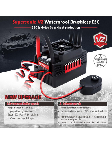 Motor sin escobillas Rocket-RC V2 3150KV + ESC 90A para RC