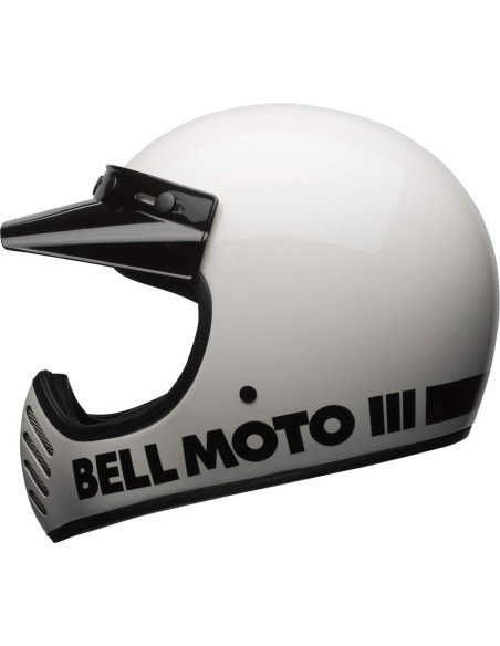 Casco Bell Moto-3 Blanco Brillante Grande 40,6x30,5 cm Casco Bell Moto-3 Blanco Brillante Grande 40,6x30,5 cm
