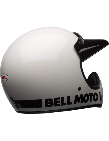 Casco Bell Moto-3 Blanco Brillante Grande 40,6x30,5 cm