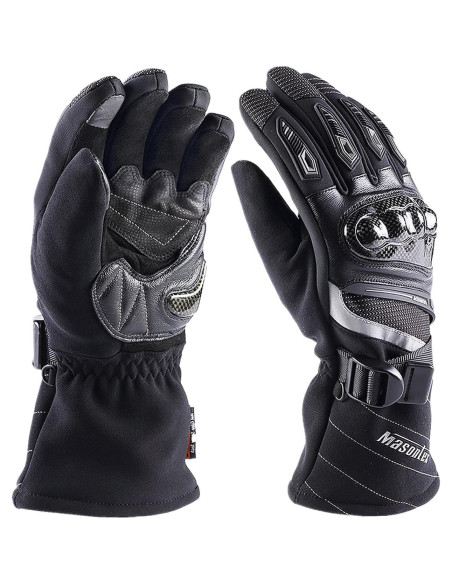 Guantes de Motocicleta Masontex M37-Negro Táctiles Impermeables Guantes de Motocicleta Masontex M37-Negro Táctiles Impermeables