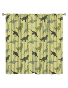 Cortina Opaca Kurtect Dinosaurio 160x183 cm 2 Paneles