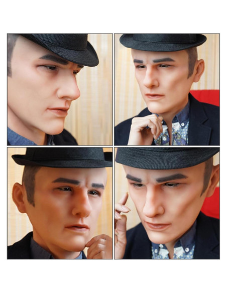 Máscara de Silicona Realista Masculina LCUPPON para Cosplay Máscara de Silicona Realista Masculina LCUPPON para Cosplay