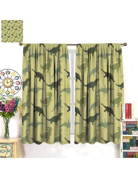 Cortina Opaca Kurtect Dinosaurio 160x183 cm 2 Paneles Cortina Opaca Kurtect Dinosaurio 160x183 cm 2 Paneles