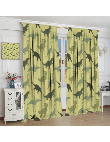 Cortina Opaca Kurtect Dinosaurio 160x183 cm 2 Paneles
