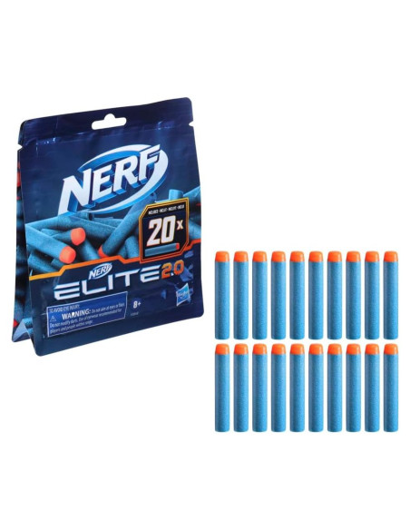 Paquete de recarga Nerf Elite 2.0 con 20 dardos de espuma Paquete de recarga Nerf Elite 2.0 con 20 dardos de espuma