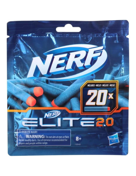 Paquete de recarga Nerf Elite 2.0 con 20 dardos de espuma Paquete de recarga Nerf Elite 2.0 con 20 dardos de espuma