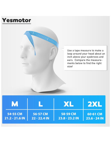 Casco Retro Abierto 3/4 Yesmotor 818 Blanco-Rojo 1.58 kg