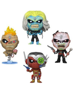 Funko Pop! Iron Maiden Eddie 4 Figuras Brillan en Oscuridad 2