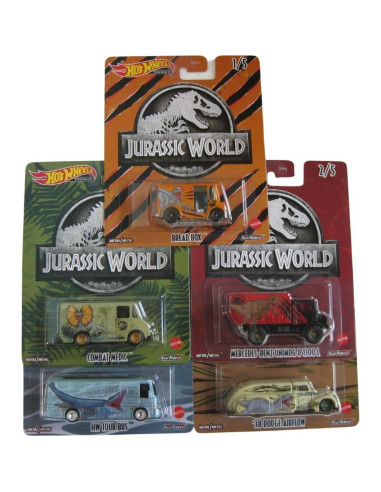 Hot Wheels Mundo Jurásico 2022 Conjunto 5 Autos Diecast