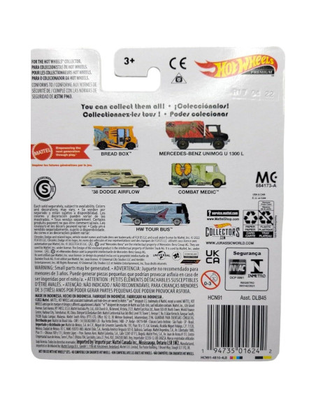 Hot Wheels Mundo Jurásico 2022 Conjunto 5 Autos Diecast Hot Wheels Mundo Jurásico 2022 Conjunto 5 Autos Diecast