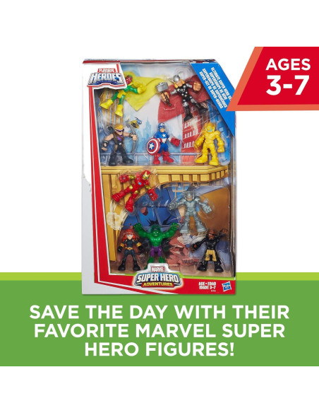 Conjunto de Superhéroes Marvel Playskool 10 Figuras 6.35 cm Conjunto de Superhéroes Marvel Playskool 10 Figuras 6.35 cm