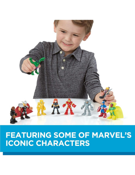 Conjunto de Superhéroes Marvel Playskool 10 Figuras 6.35 cm Conjunto de Superhéroes Marvel Playskool 10 Figuras 6.35 cm
