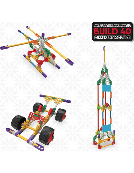K'NEX Set de Construcción 40 Modelos 141 Piezas Juguete STEM K'NEX Set de Construcción 40 Modelos 141 Piezas Juguete STEM