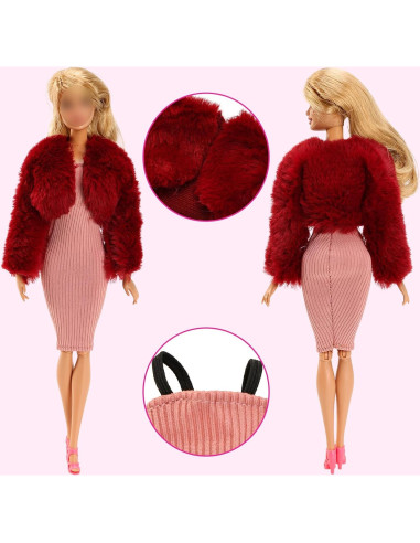 Conjunto Ropa Muñeca Miunana 17 Pcs 29.21 cm Verano Invierno