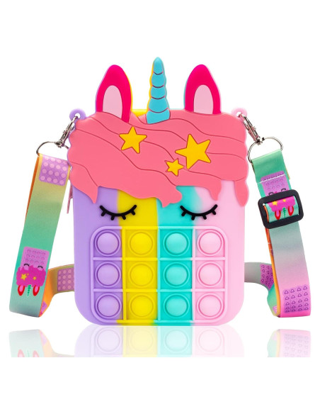 Bolso de Unicornio Civan con Juguete Fidget Pop 20x13 cm Bolso de Unicornio Civan con Juguete Fidget Pop 20x13 cm