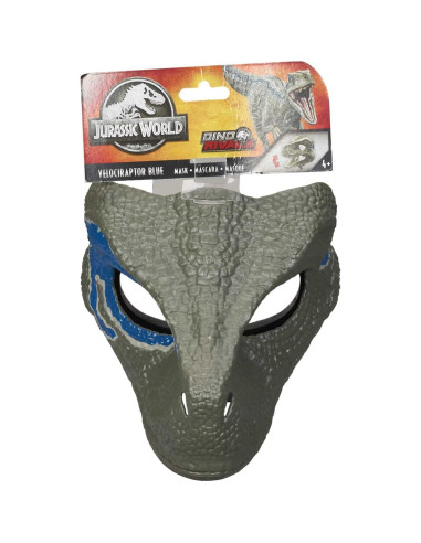 Máscara de Dinosaurio Velociraptor Blue Mattel 26.7x17.8 cm