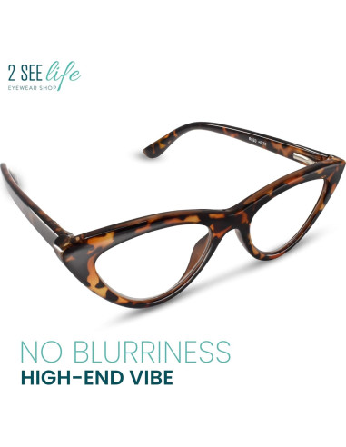 Gafas de lectura ojo de gato 1.0 Carey para mujeres