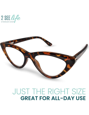 Gafas de lectura ojo de gato 1.0 Carey para mujeres